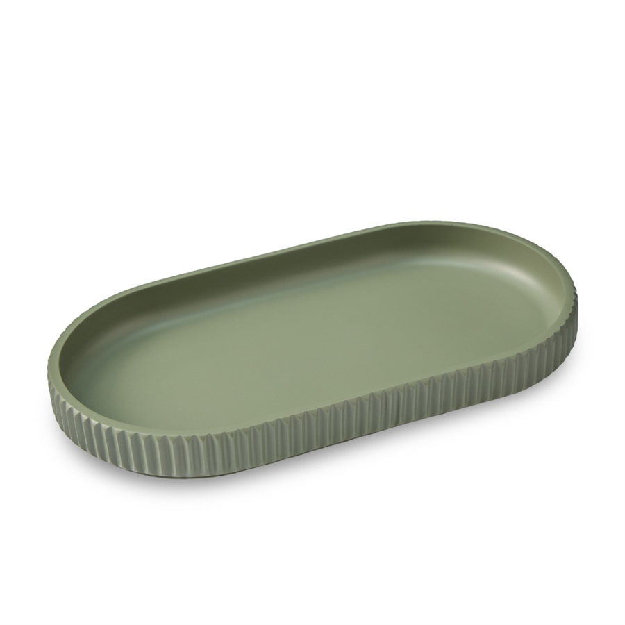 Lumi Kanallı Banyo Tepsisi - Olive Green