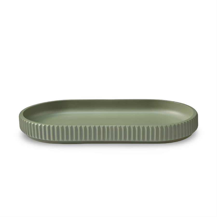 Lumi Kanallı Banyo Tepsisi - Olive Green