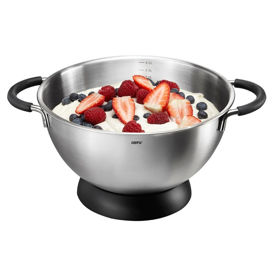 Mesco Halka Tabanlı Paslanmaz Çelik Karıştırma Kabı, Ø 24 Cm - 4 L