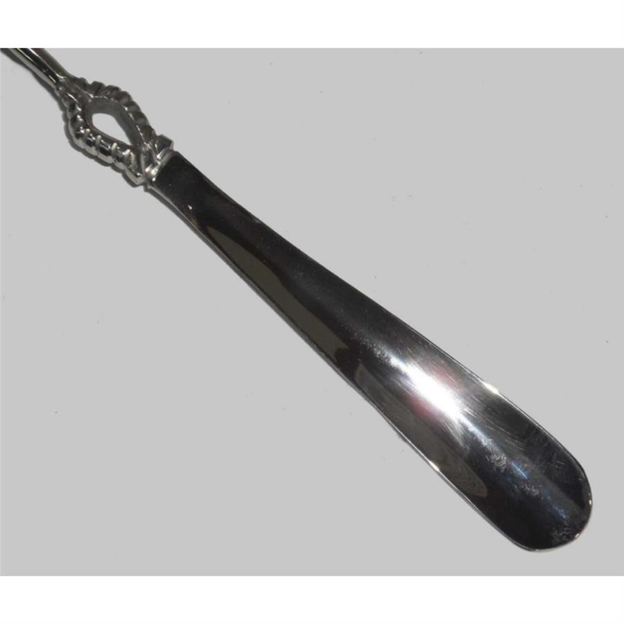 Metal Gümüş Kafatasılı Ayakkabı Çekeceği 28,5Cm