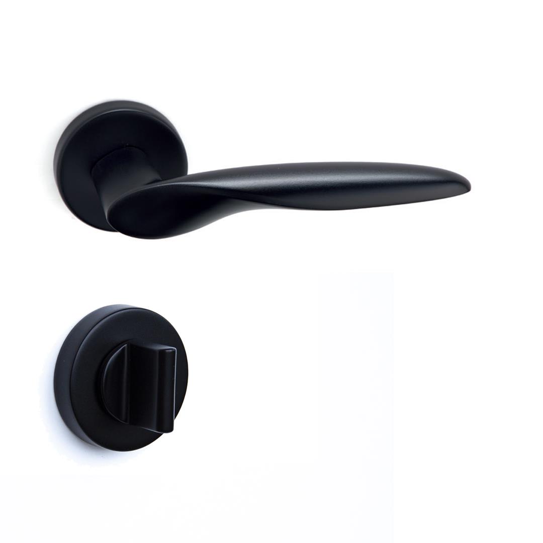 Mimas Rozetli Kapı Kolu Takımı Siyah  Renk