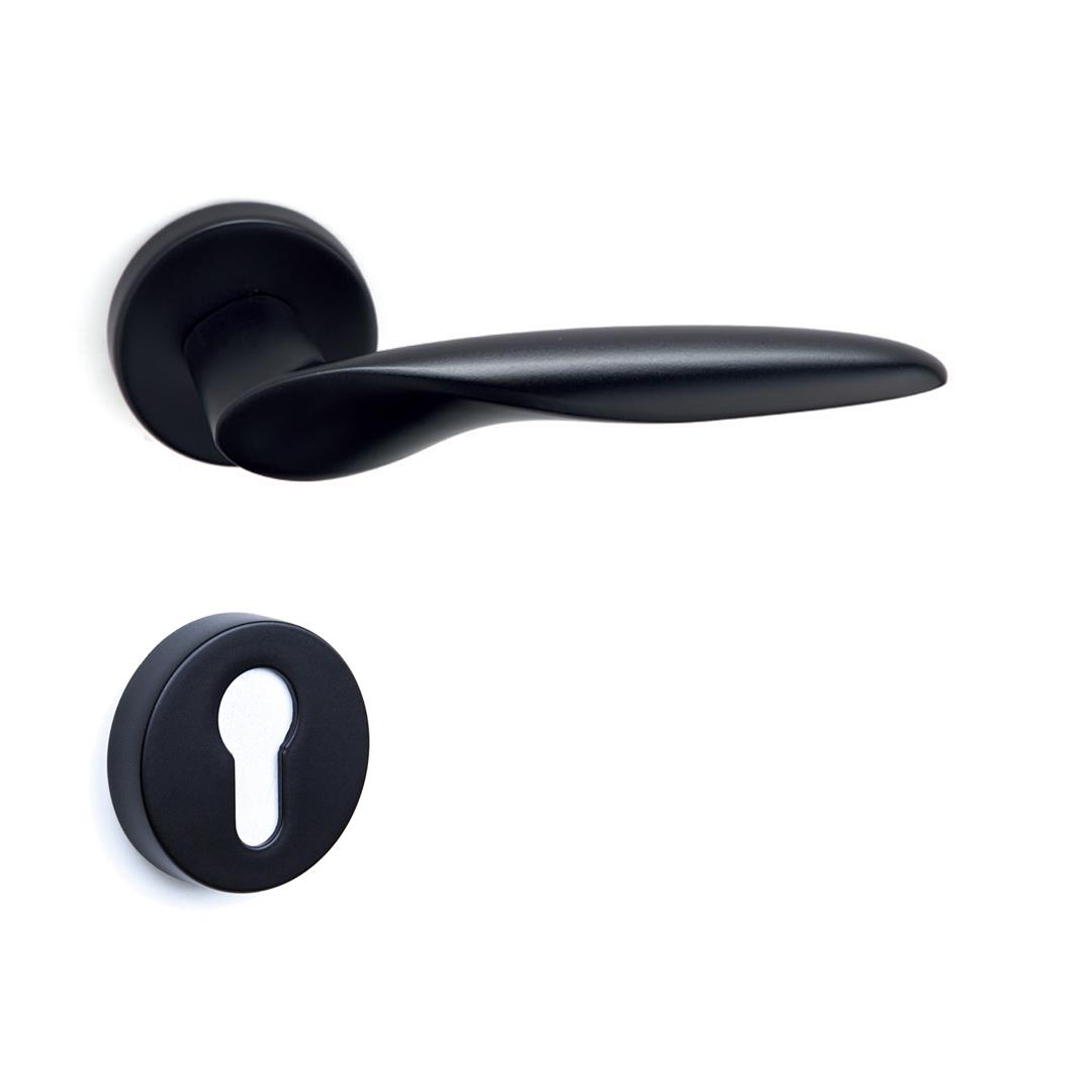 Mimas Rozetli Kapı Kolu Takımı Siyah  Renk