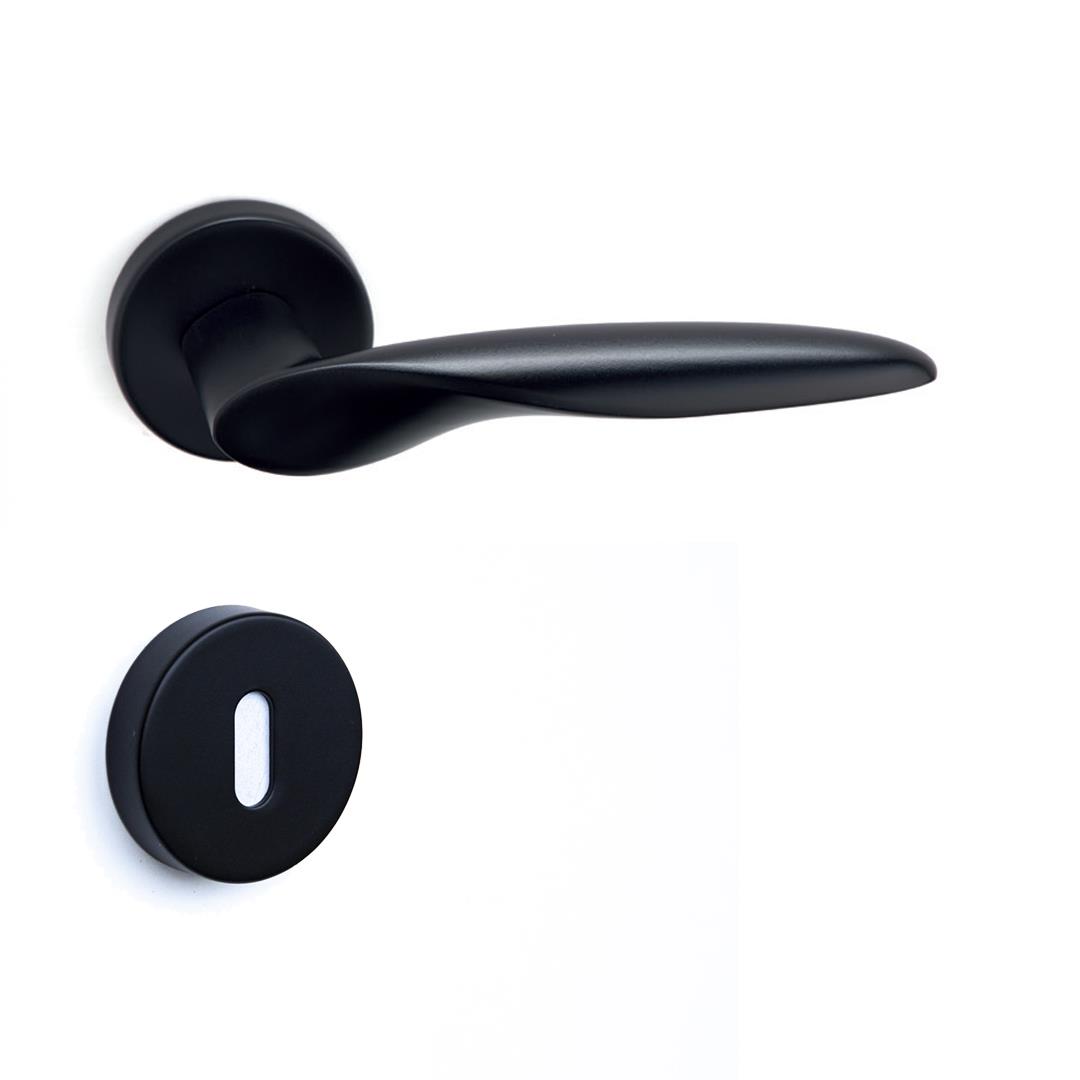 Mimas Rozetli Kapı Kolu Takımı Siyah  Renk