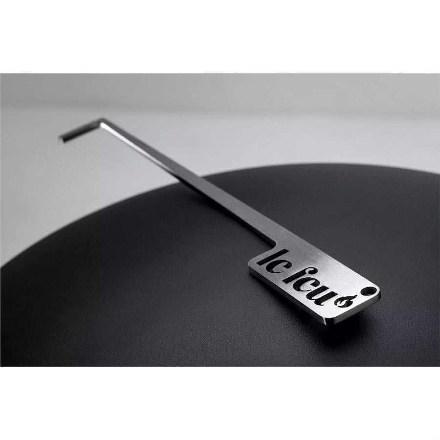 Mocca Kubbe Şömine & Öğütülmüş Ahşap Cilalı Çelik Brülör (Büyük Ayak) / Mocca Ground Wood High Mocca- Smoked Oak-Steel Burner