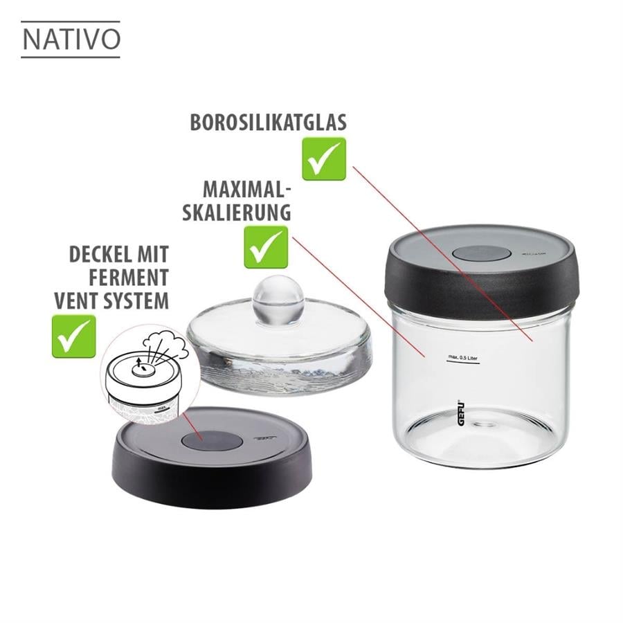 Natıvo Fermantasyon Kavanozu 0,5 L