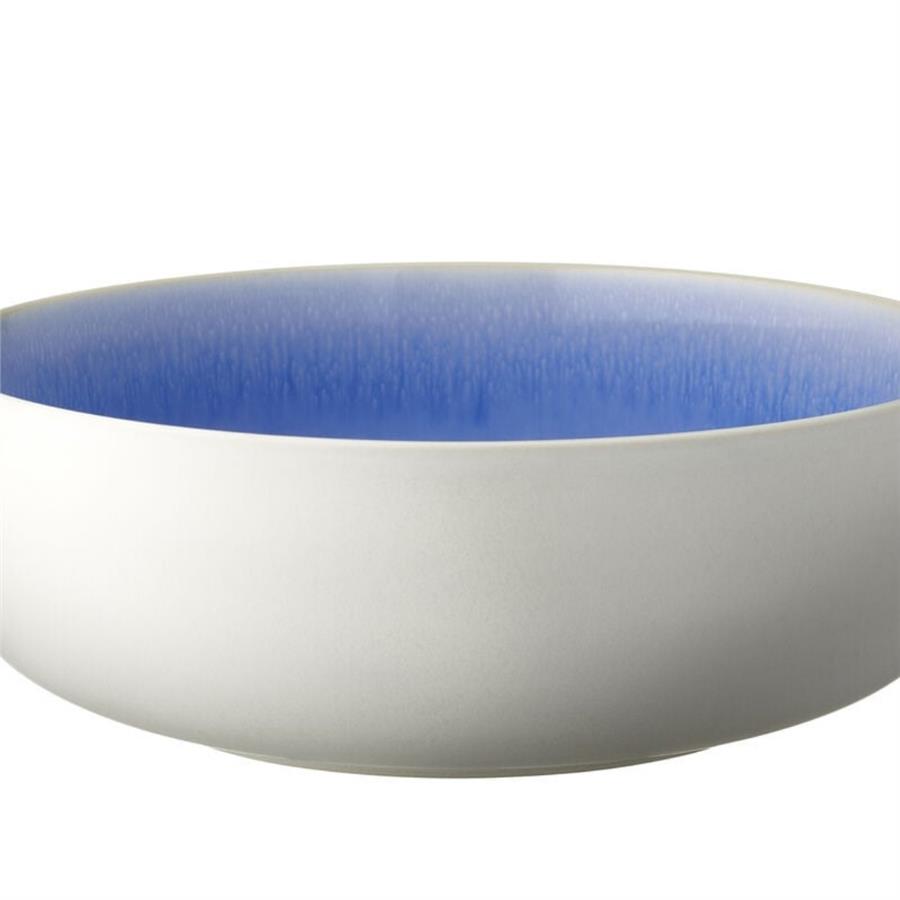 North Seramik Salata Kasesi Mat Beyaz/Parlak Nehir Çap:25 Cm