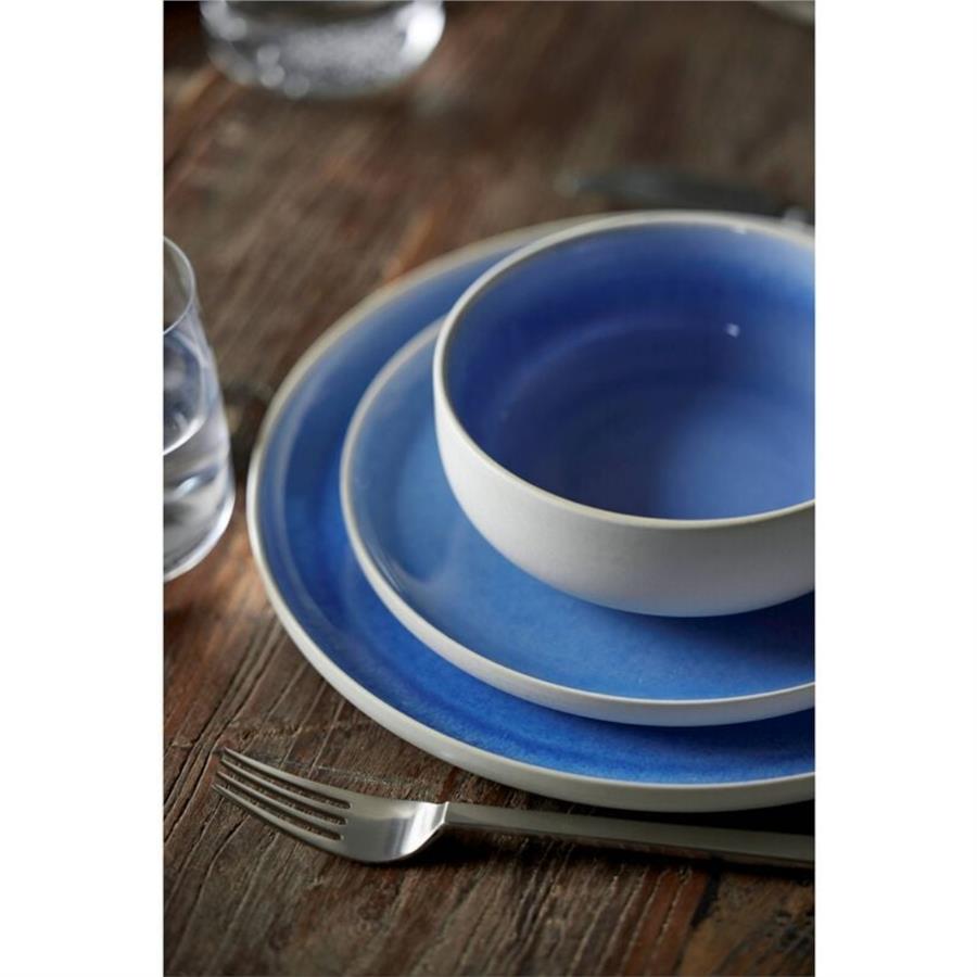 North Seramik Yemek Tabağı Mat Beyaz/Parlak Nehir Çap:27 Cm