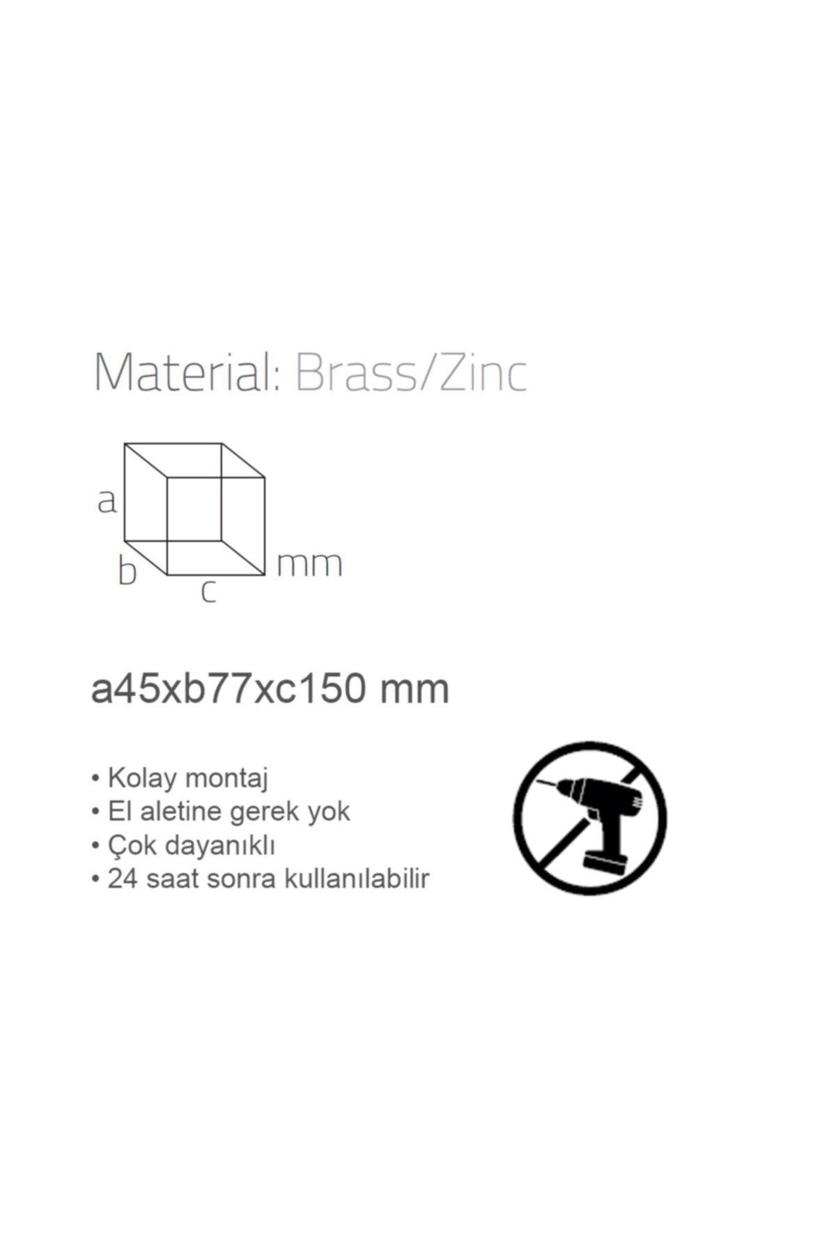 Nowo Duvara Monte Yapışkanlı Tuvalet Kağıtlığı Krom 45x77x151 mm