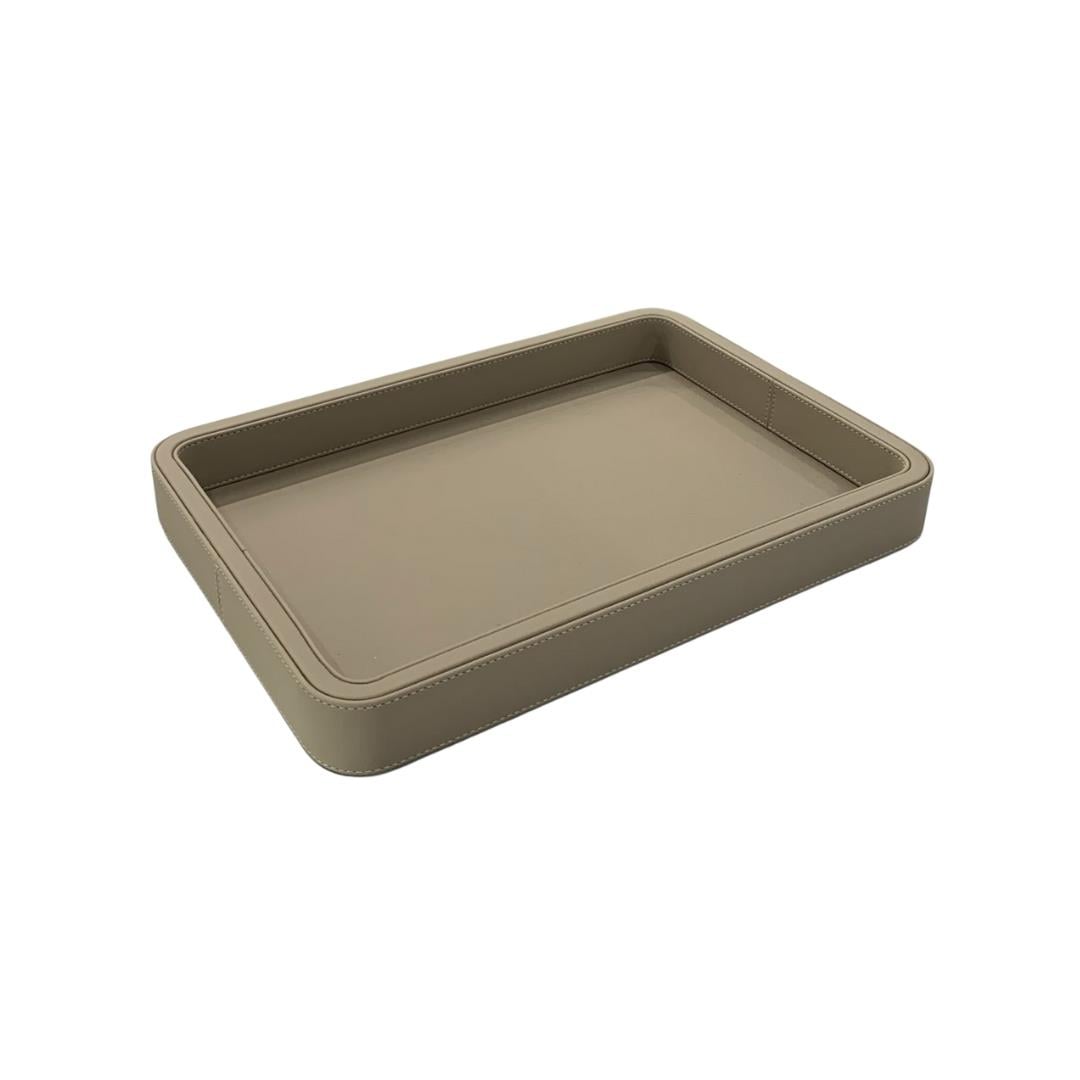 Olympia Deri Tepsi Taupe 25X36x4 