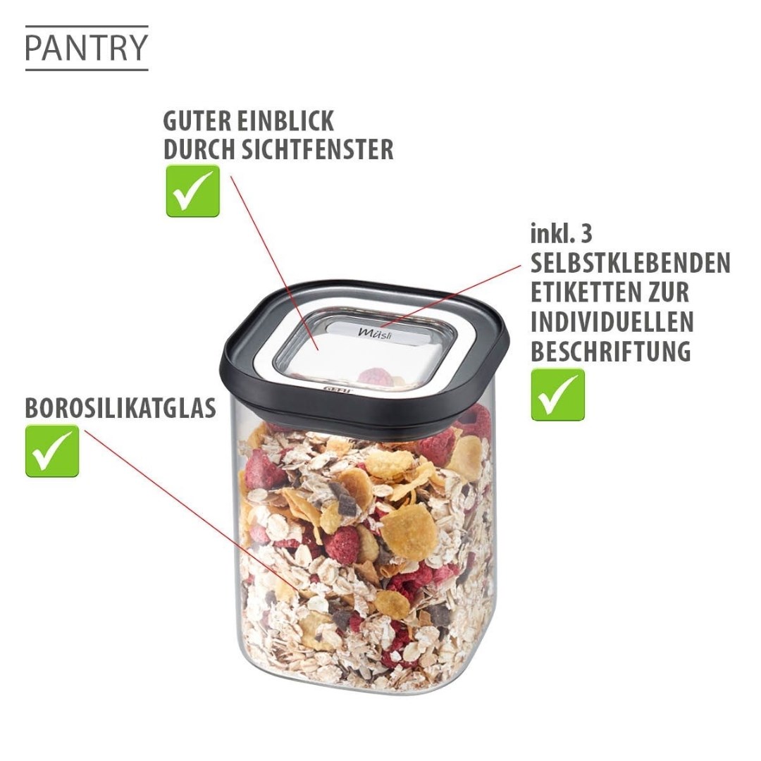 Pantry 4Lü Erzakk Saklama Kabı 400 Ml, 2X900 Ml, 1400 Ml