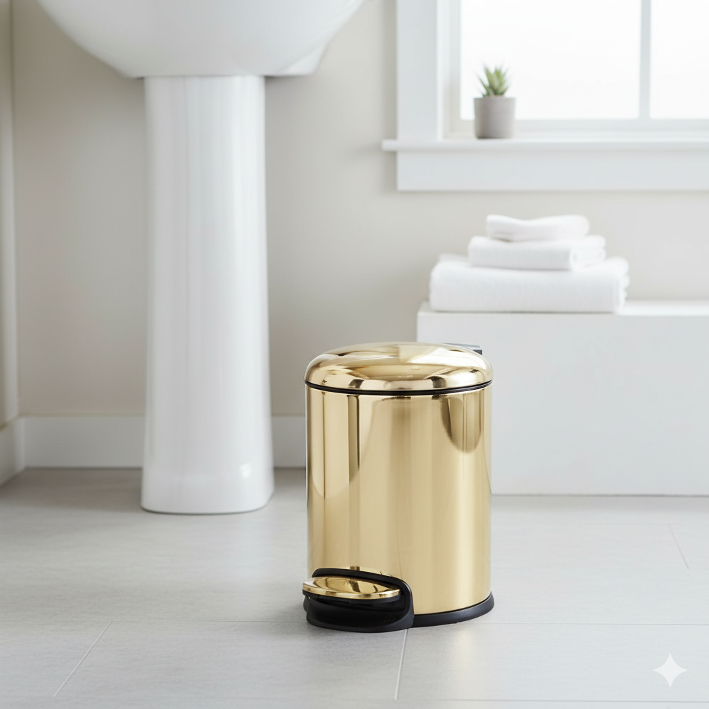 Pedallı Çöp Kovası 3 L Gold 26x20x20 cm