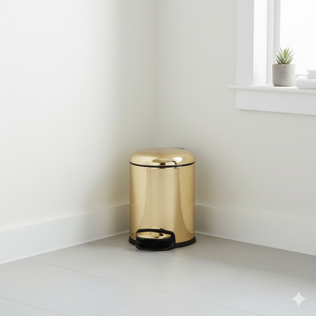 Pedallı Çöp Kovası 3 L Gold 26x20x20 cm