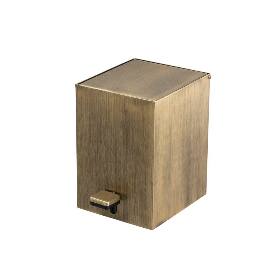 Pedallı Kare Çöp Kovası 3 Lt Antik 262x245x180 mm