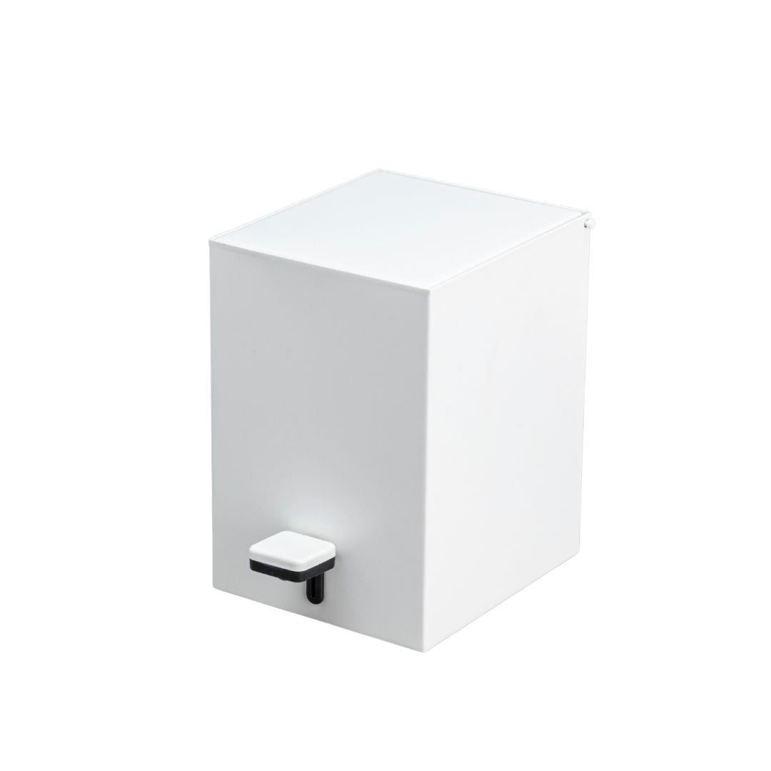 Pedallı Kare Çöp Kovası 3 Lt Beyaz 262x245x180 mm