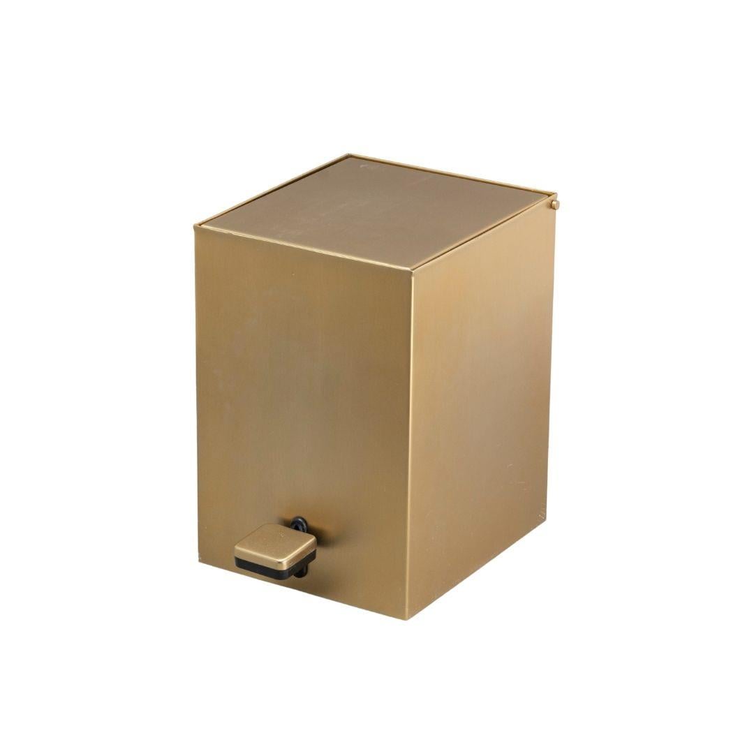 Pedallı Kare Çöp Kovası 3 Lt Gold 262x245x180 mm