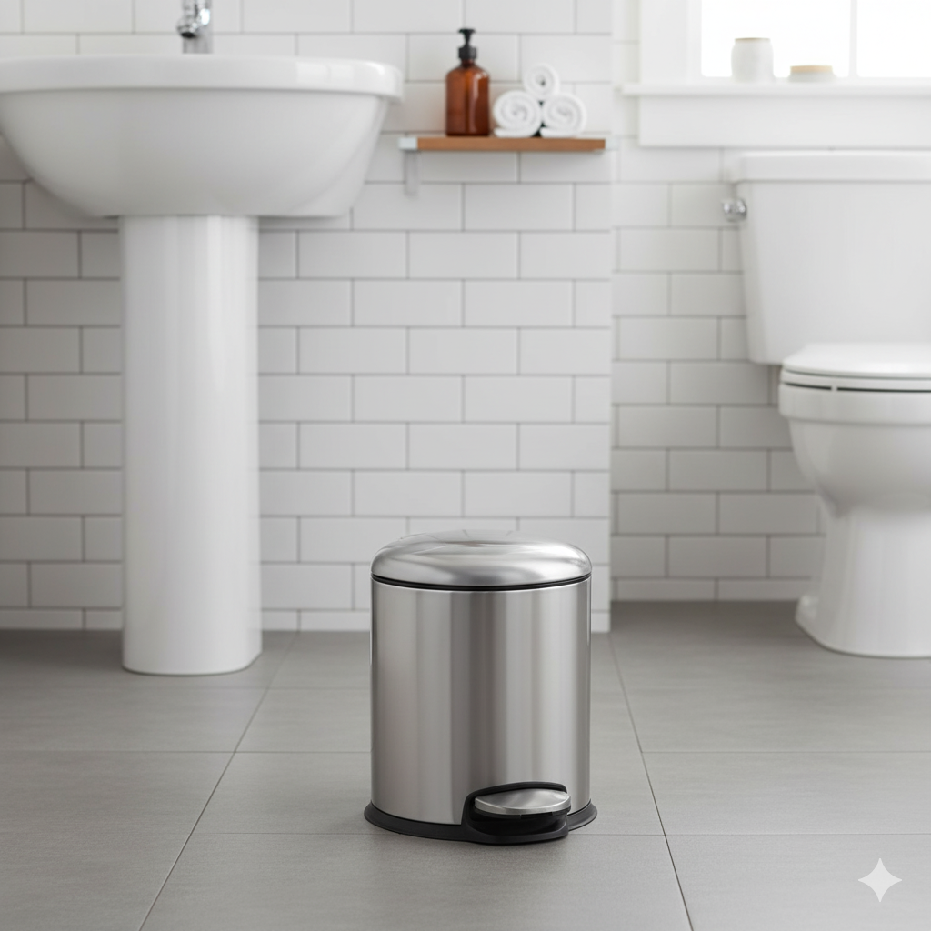 Pedallı Çöp Kovası 5 L Saten 31x23x20 cm