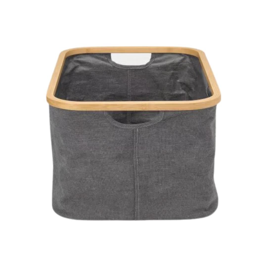 Pepper Black Katlanabilir Dikdörtgen Kumaş Çamaşır Sepeti 40 L