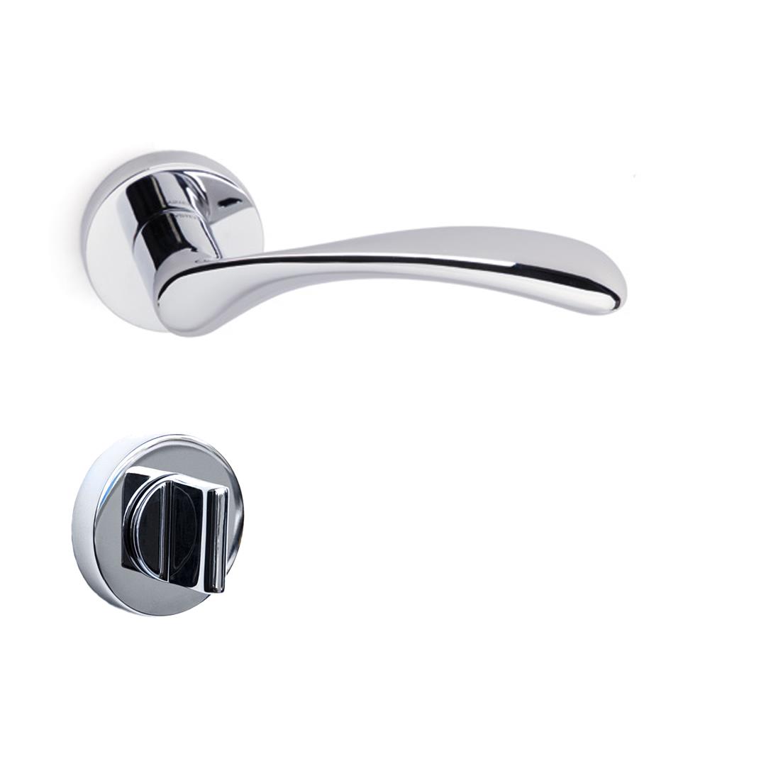 Perle Rozetli Kapı Kolu Takımı Krom Renk