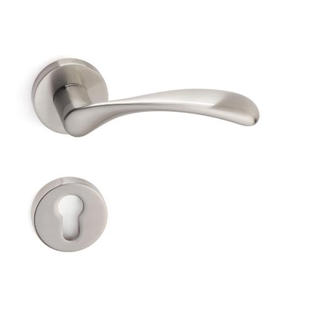 Perle Rozetli Kapı Kolu Takımı Saten Renk