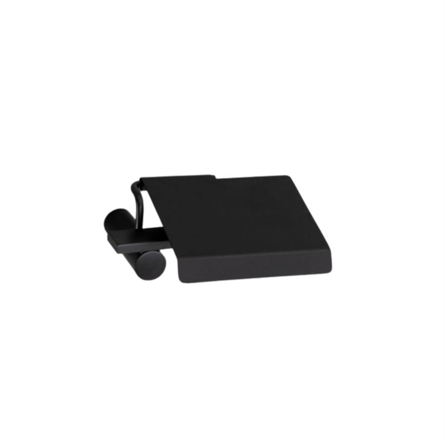 Pıvot Kapaklı Tuvalet Kağıtlığı Siyah Renk 63X137X161 Mm