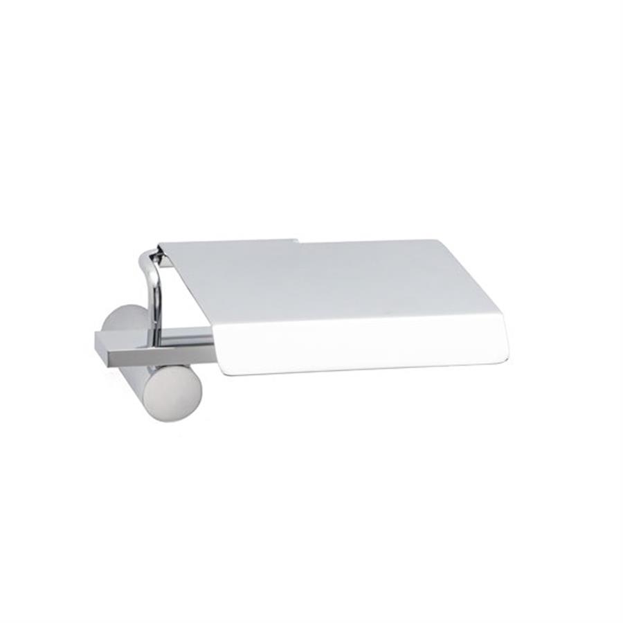 Pıvot Duvara Monte Kapaklı Tuvalet Kağıtlığı Krom 63x137x161 mm