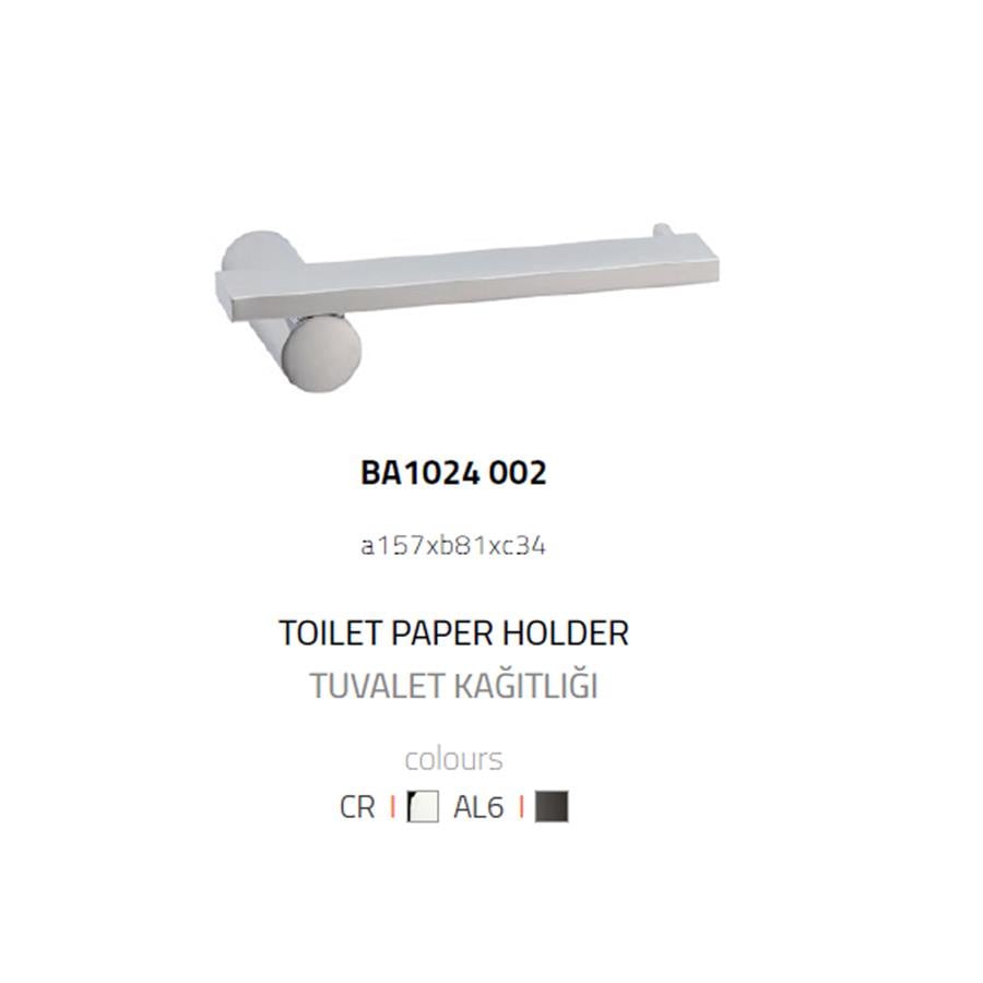 Pıvot Duvara Monte Tuvalet Kağıtlığı Krom 34x81x157 mm