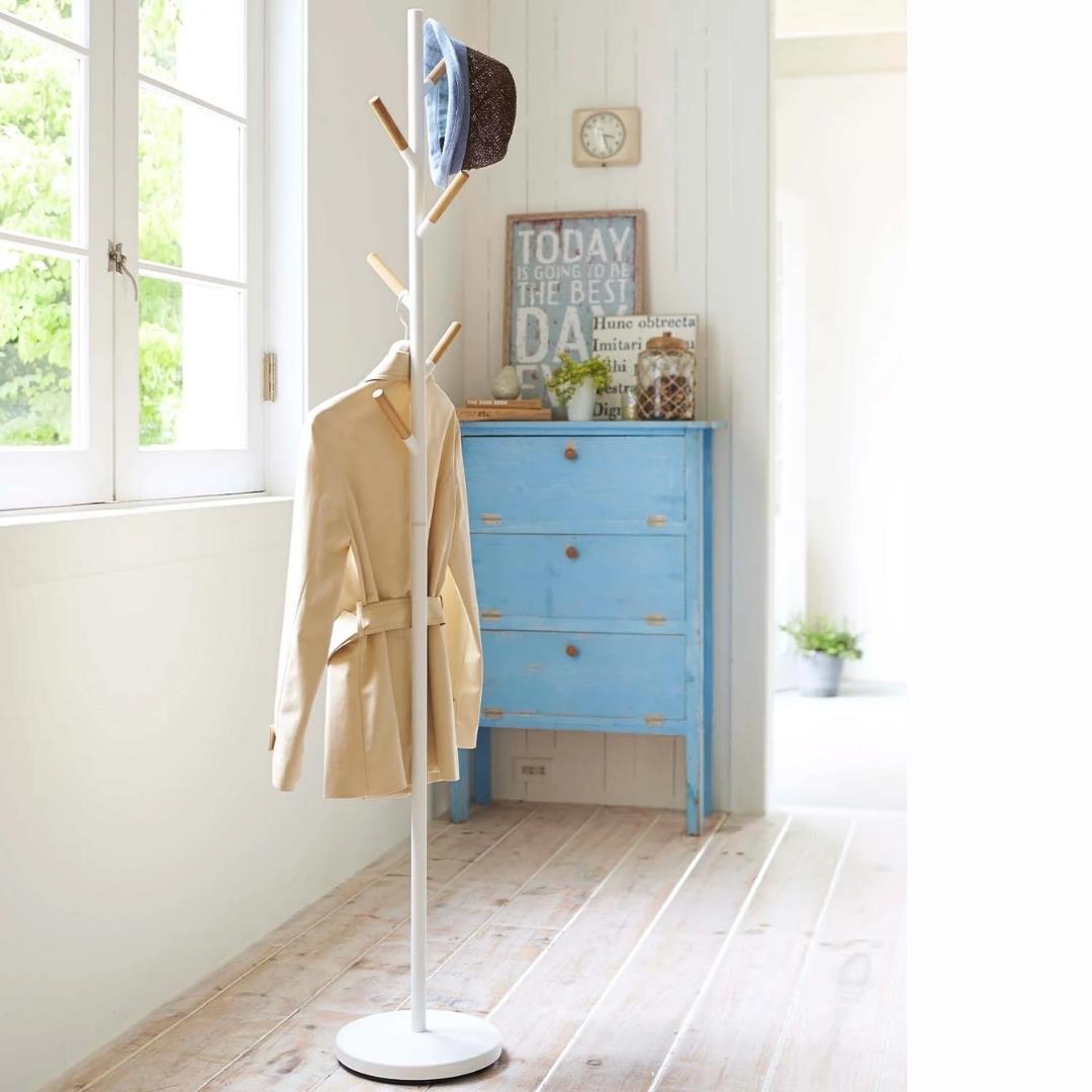 Plaın Ayaklı Beyaz Askılık 177 cm