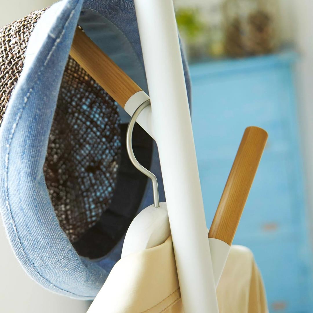 Plaın Ayaklı Beyaz Askılık 177 cm