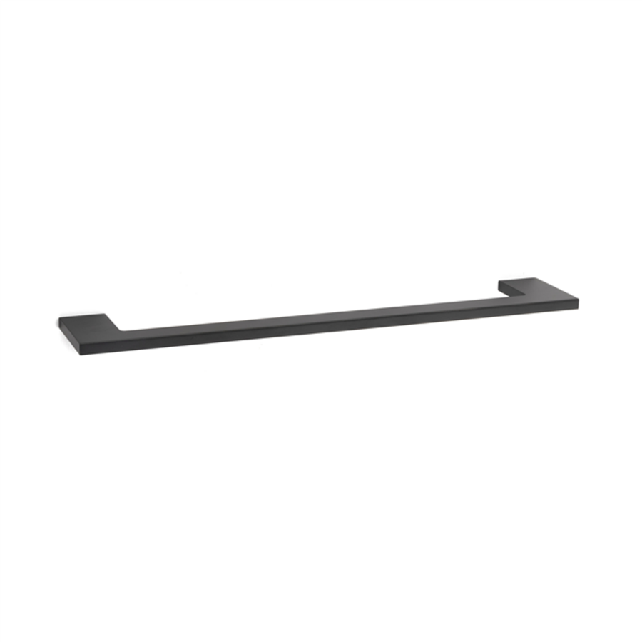 Plaın Duvara Montajlı Uzun Havluluk Mat Siyah 32 cm