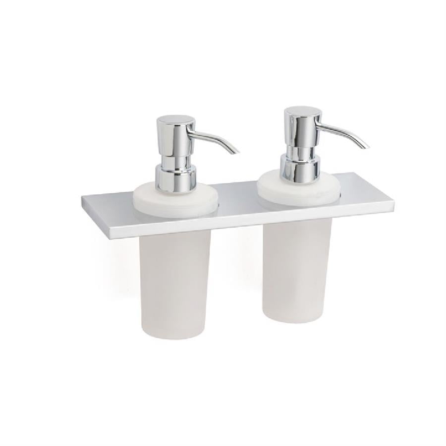 Plaın İkili Sıvı Sabunluk Krom Renk 175X103X240 Mm