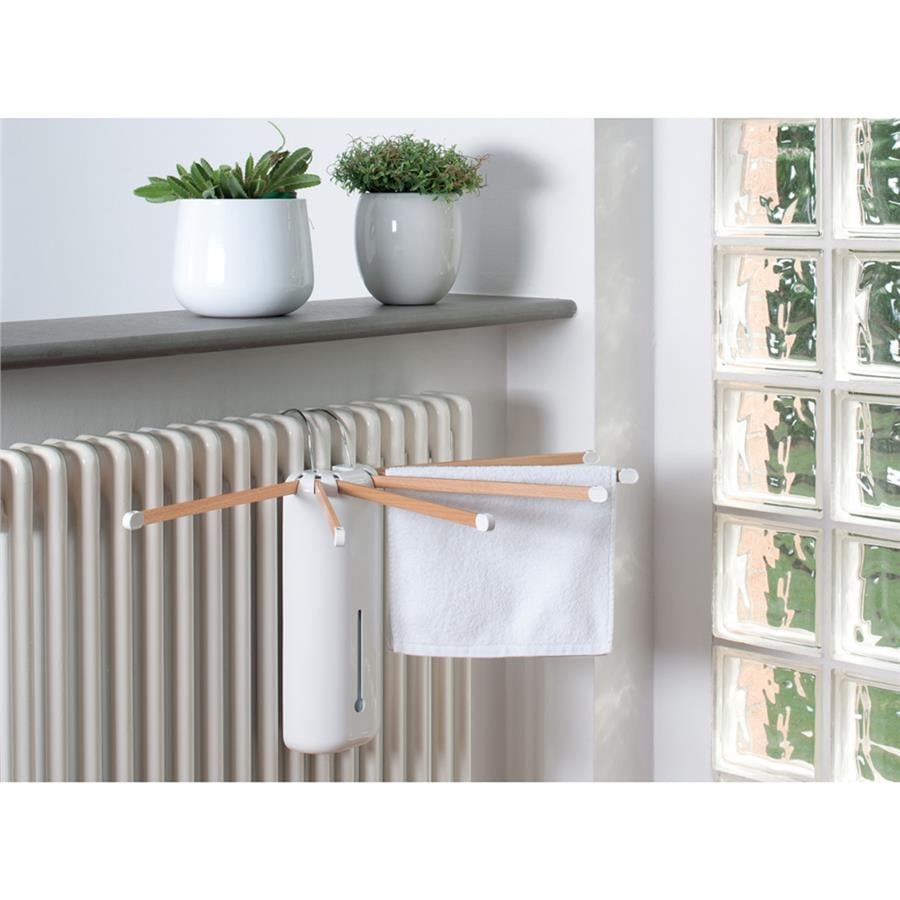 Plus Duvara Monte 6Lı Çamaşır Kurutmalık Beyaz/Naturel Renk