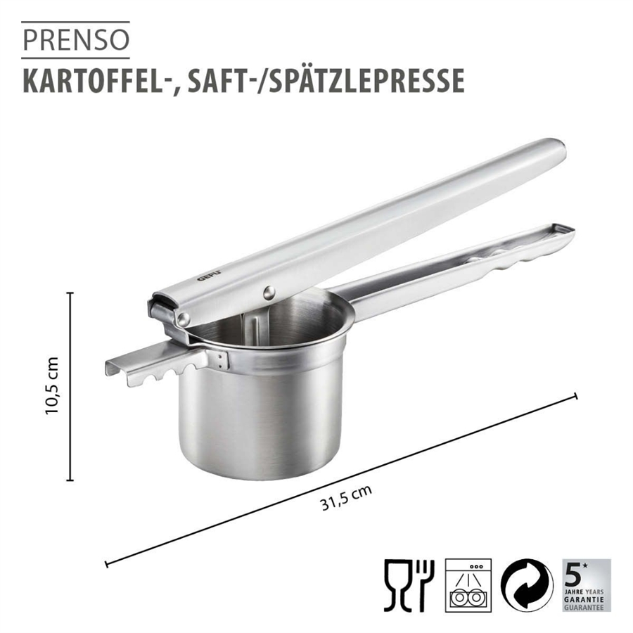 Prenso Patates, Meyve Suyu Ve Spaetzle Presi Paslanmaz Çelik