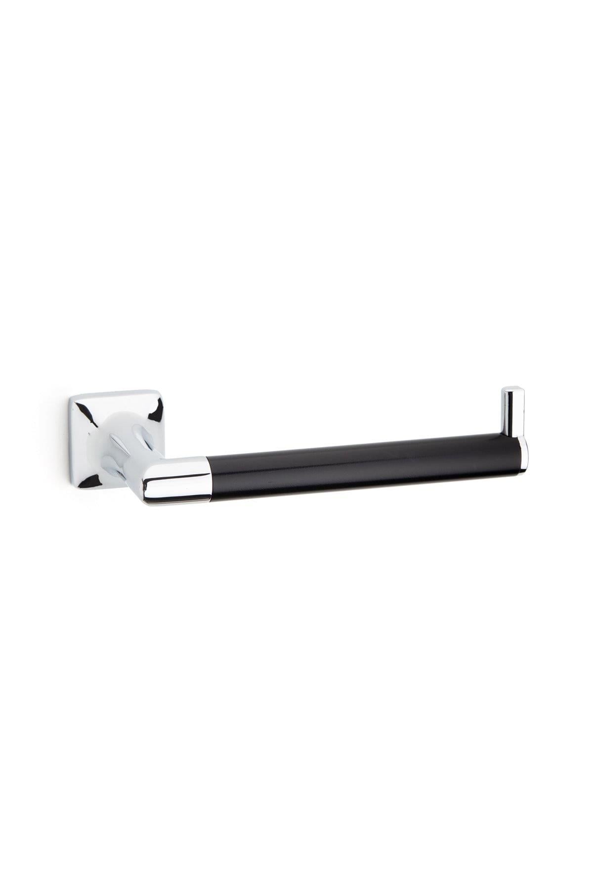 Pruva Tuvalet Kağıtlığı Krom-Siyah 42X74X148 mm