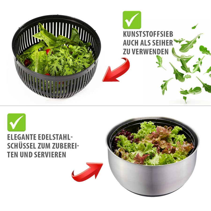 Pullıt Salata Kurutucusu Paslanmaz Çelik, Ø 24 Cm - 4,5 L