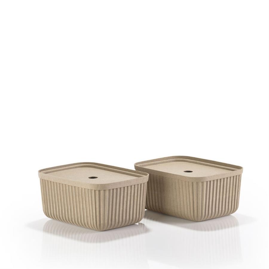 Pulp 2Li Saklama Kutusu 7,7 L Çamur Rengi 32 x 23 x 15 cm
