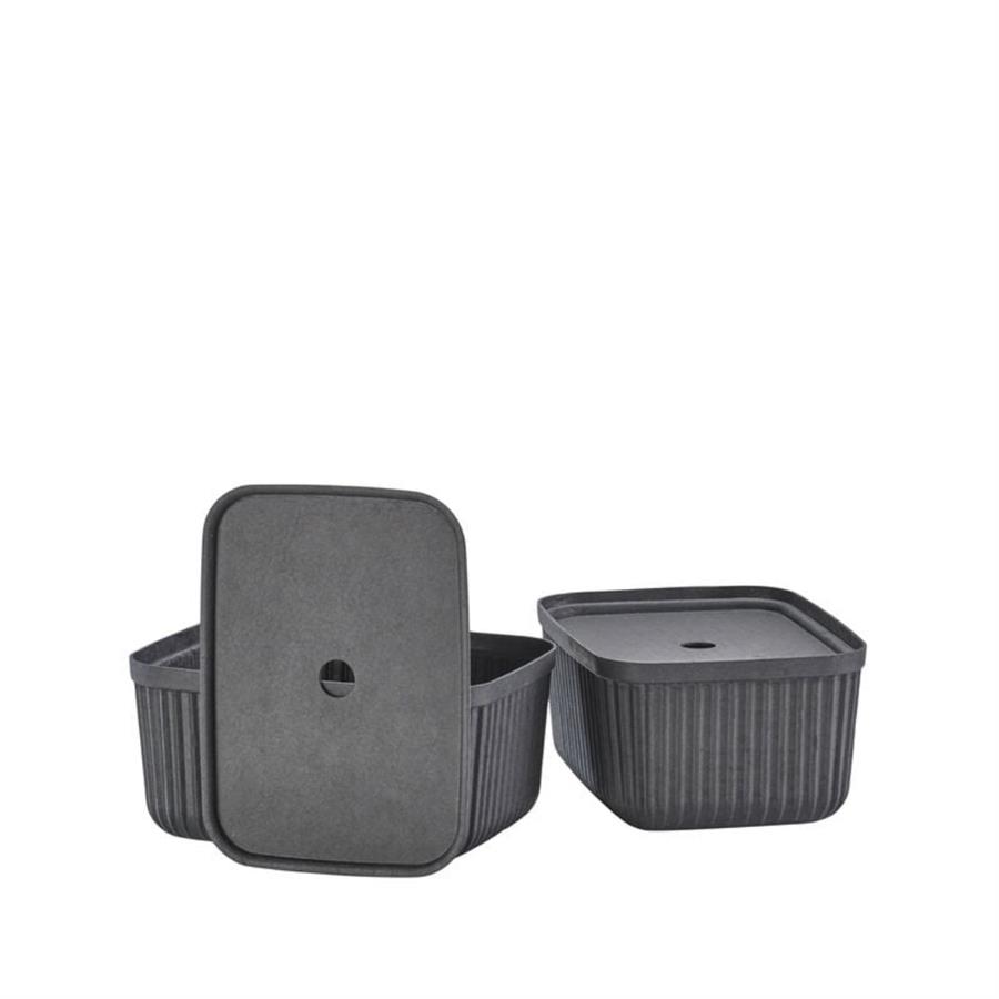 Pulp 2Li Saklama Kutusu 7,7 L Siyah 32 x 23 x 15 cm