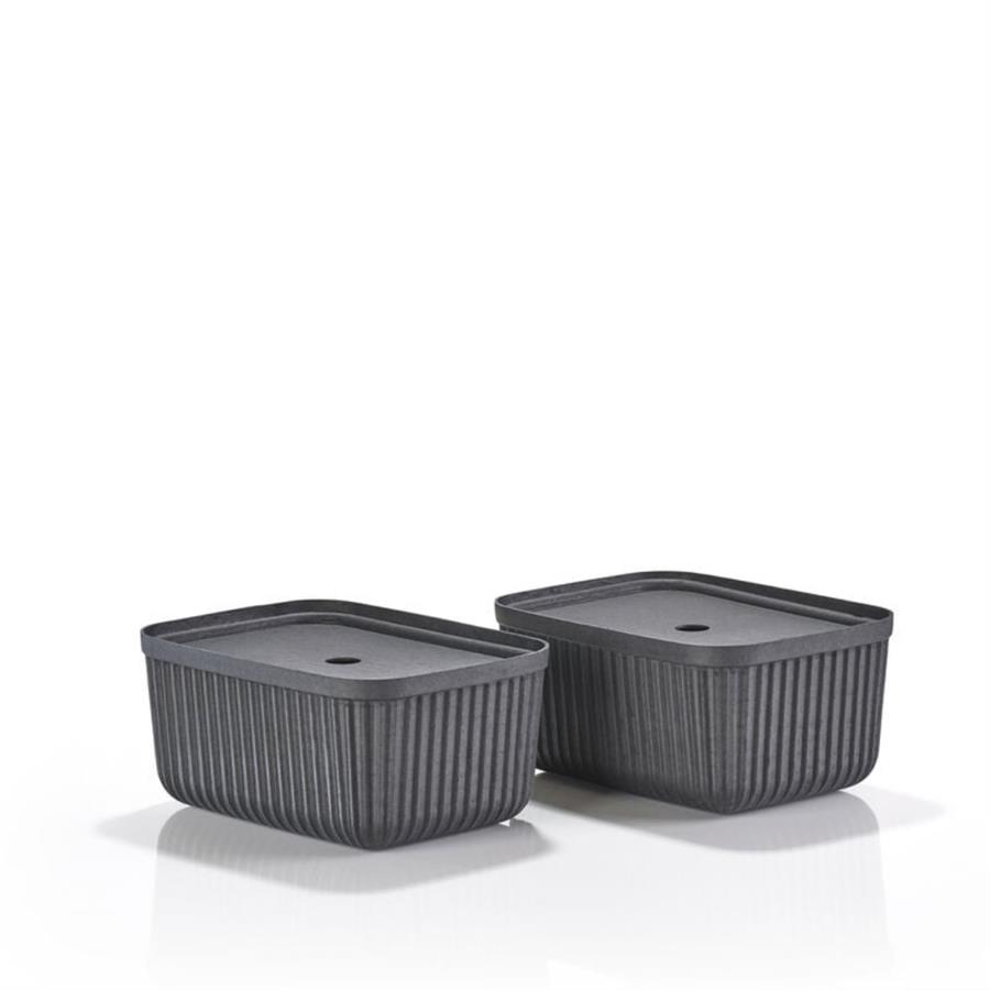Pulp 2Li Saklama Kutusu 7,7 L Siyah 32 x 23 x 15 cm