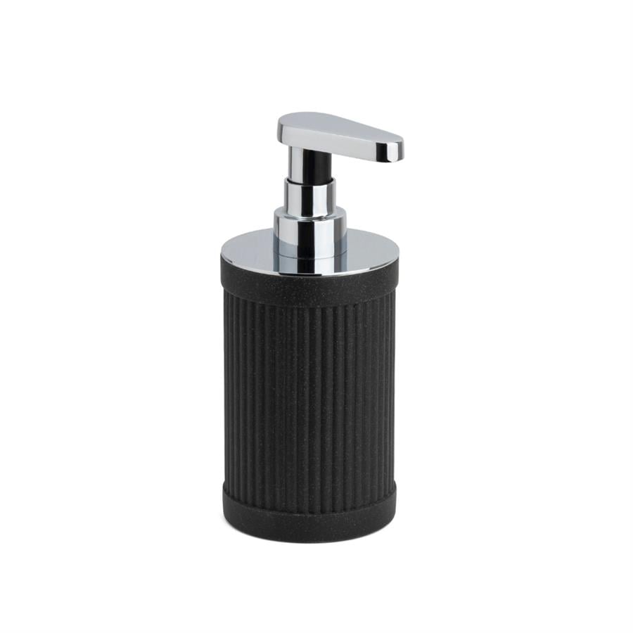 Reçine Tezgah Üstü Sıvı Sabunluk Siyah-Krom 187X80X91 Mm