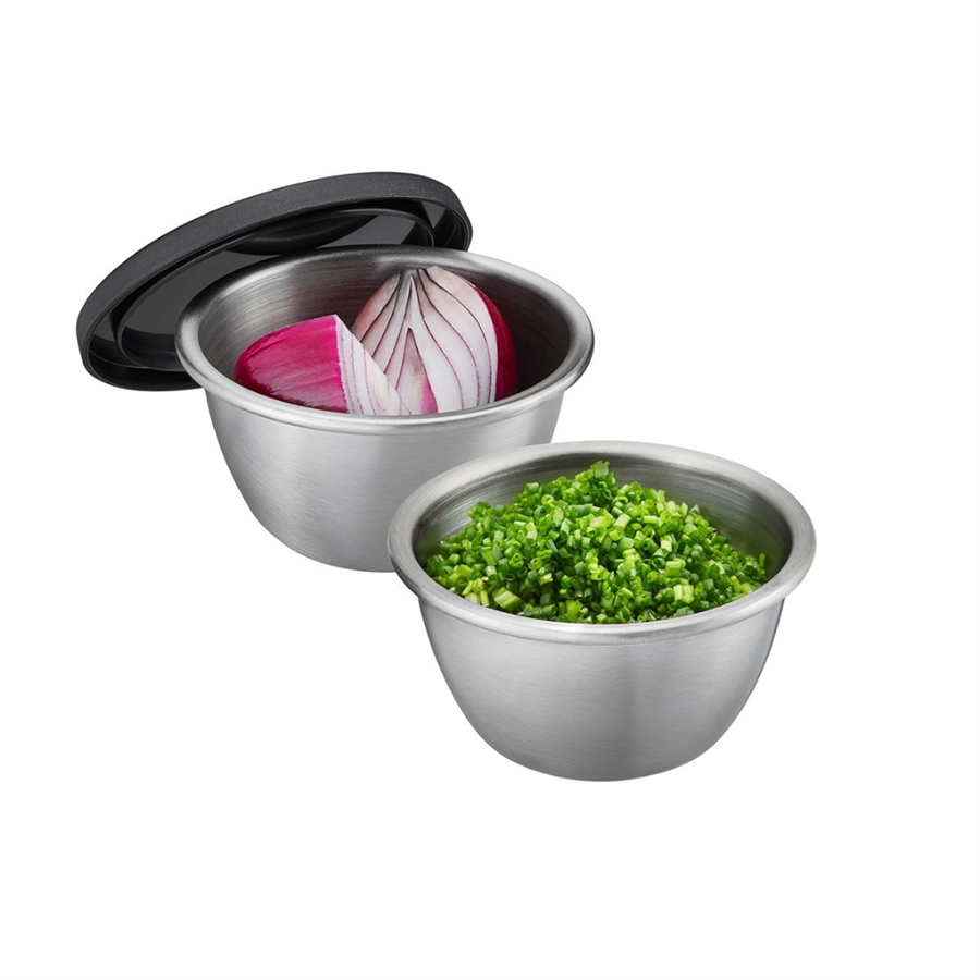 Rıno Paslanmaz Çelik 2Li Mini Salata Kaseleri Saklama Amaçlı 100 Ml
