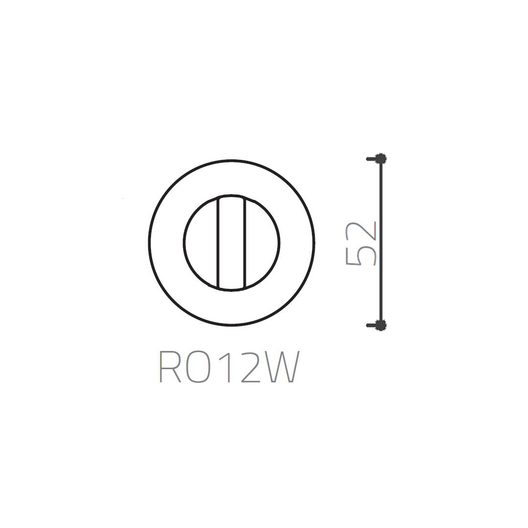 RO12 Kapı Kolu Rozeti Renk Wc Mat Altın Renk 52x52x9 mm