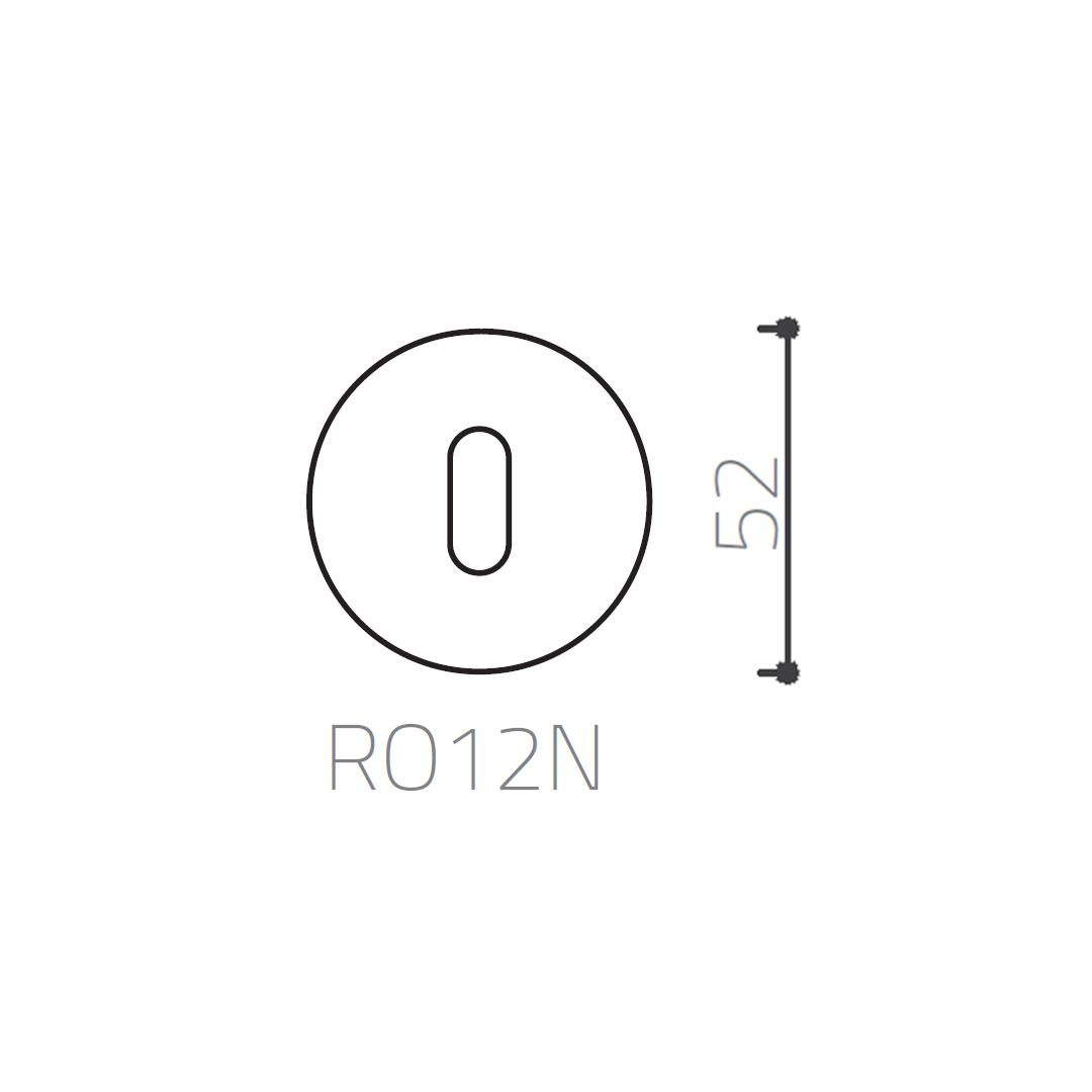 RO12 Kapı Kolu Rozeti Oda Krom Renk 52x52x9 mm