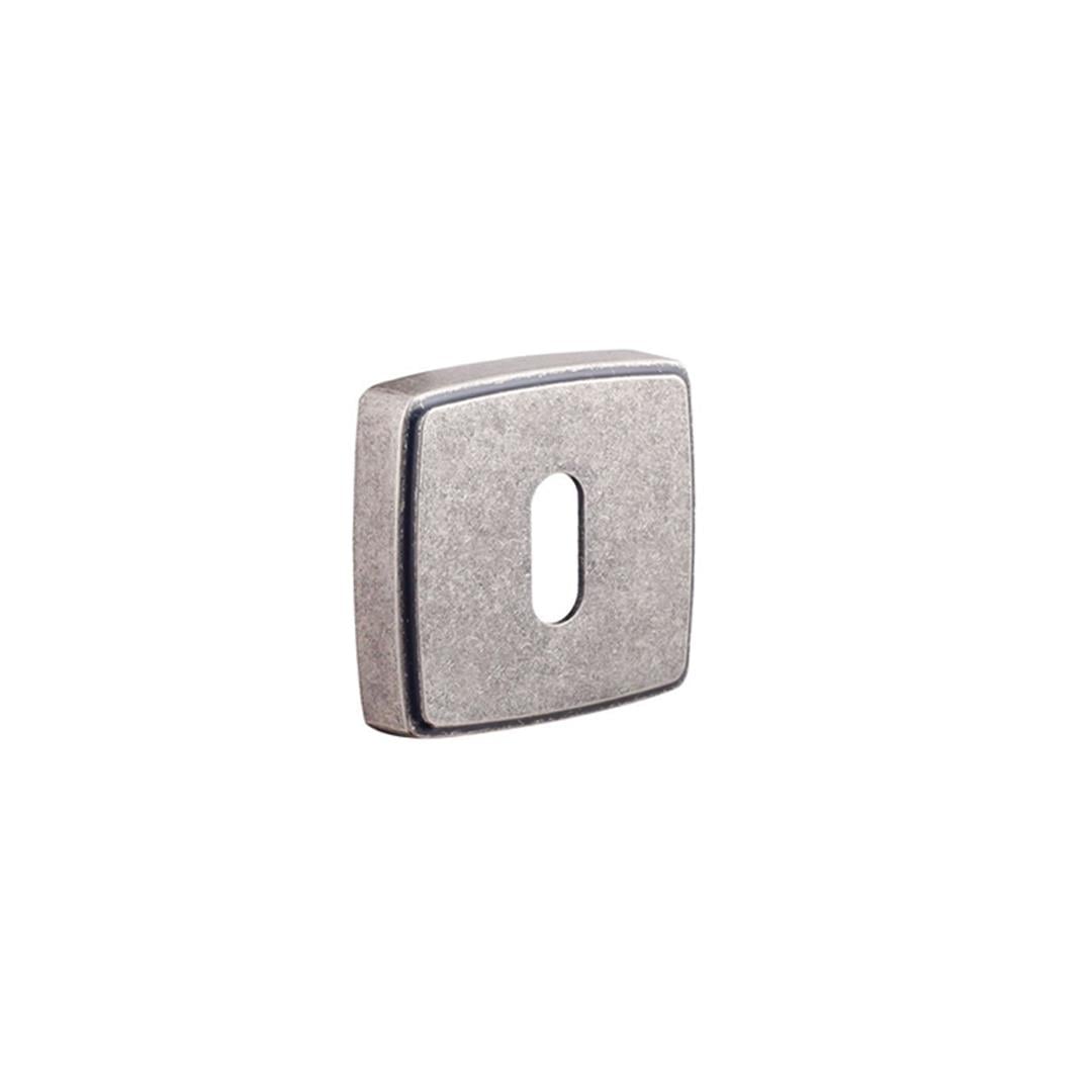 RO13 Kapı Kolu Rozeti Oda Antik Gümüş Renk 52x52x11 mm