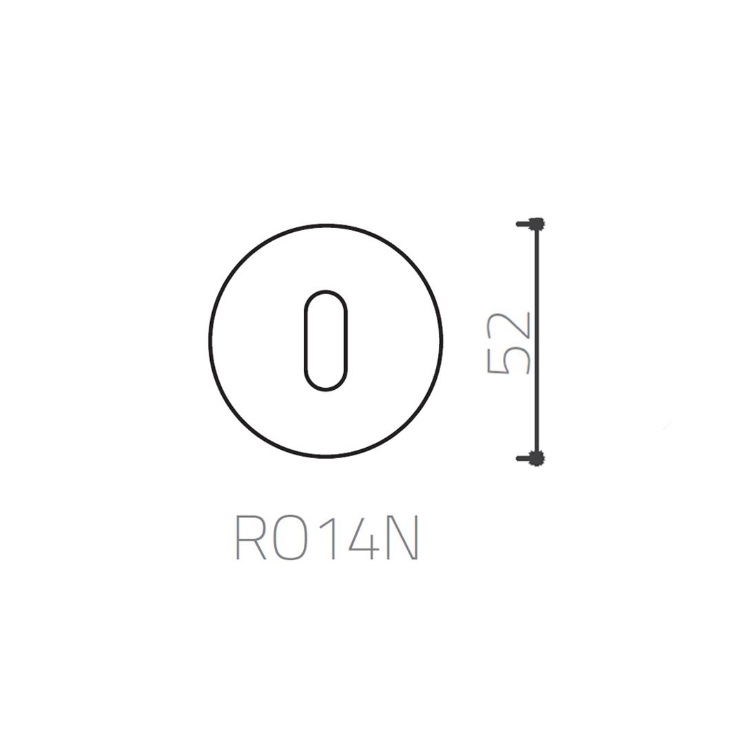 RO14 Kapı Kolu Rozeti Oda Saten Renk 52x52x11 mm