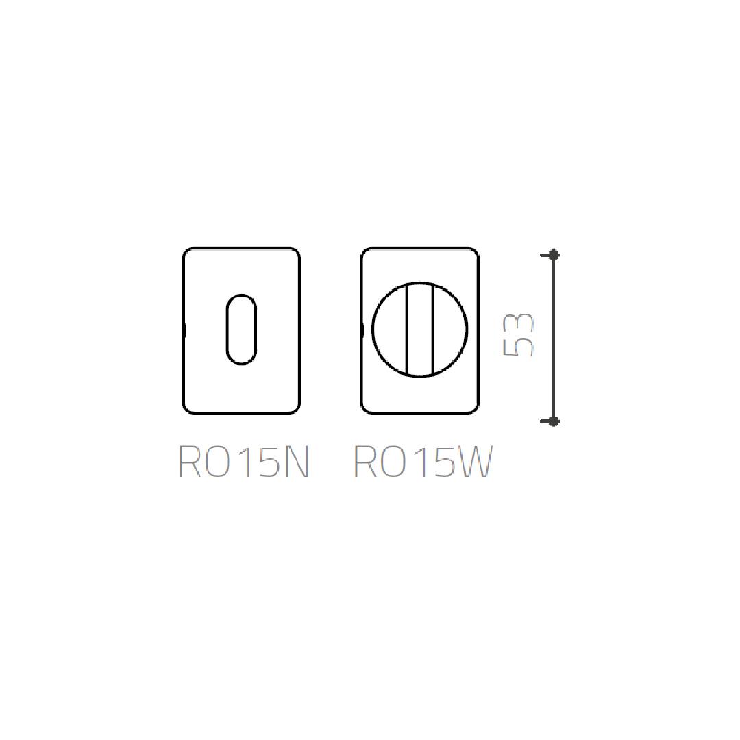 RO15 Kapı Kolu Rozeti WC Antik 53x37x11 mm