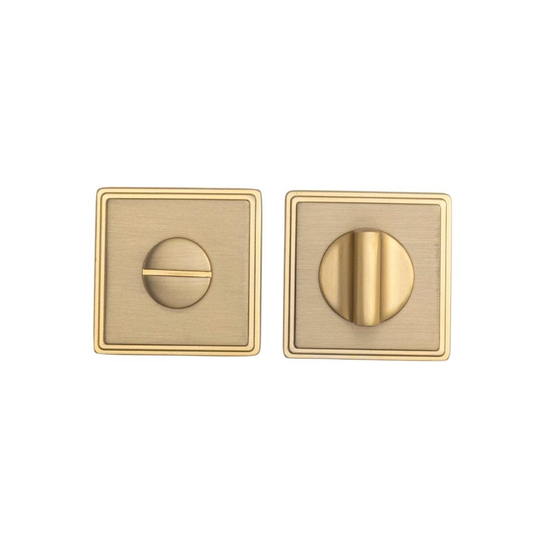 RO17 Kapı Kolu Rozeti WC Mat Altın 53x53x10 mm