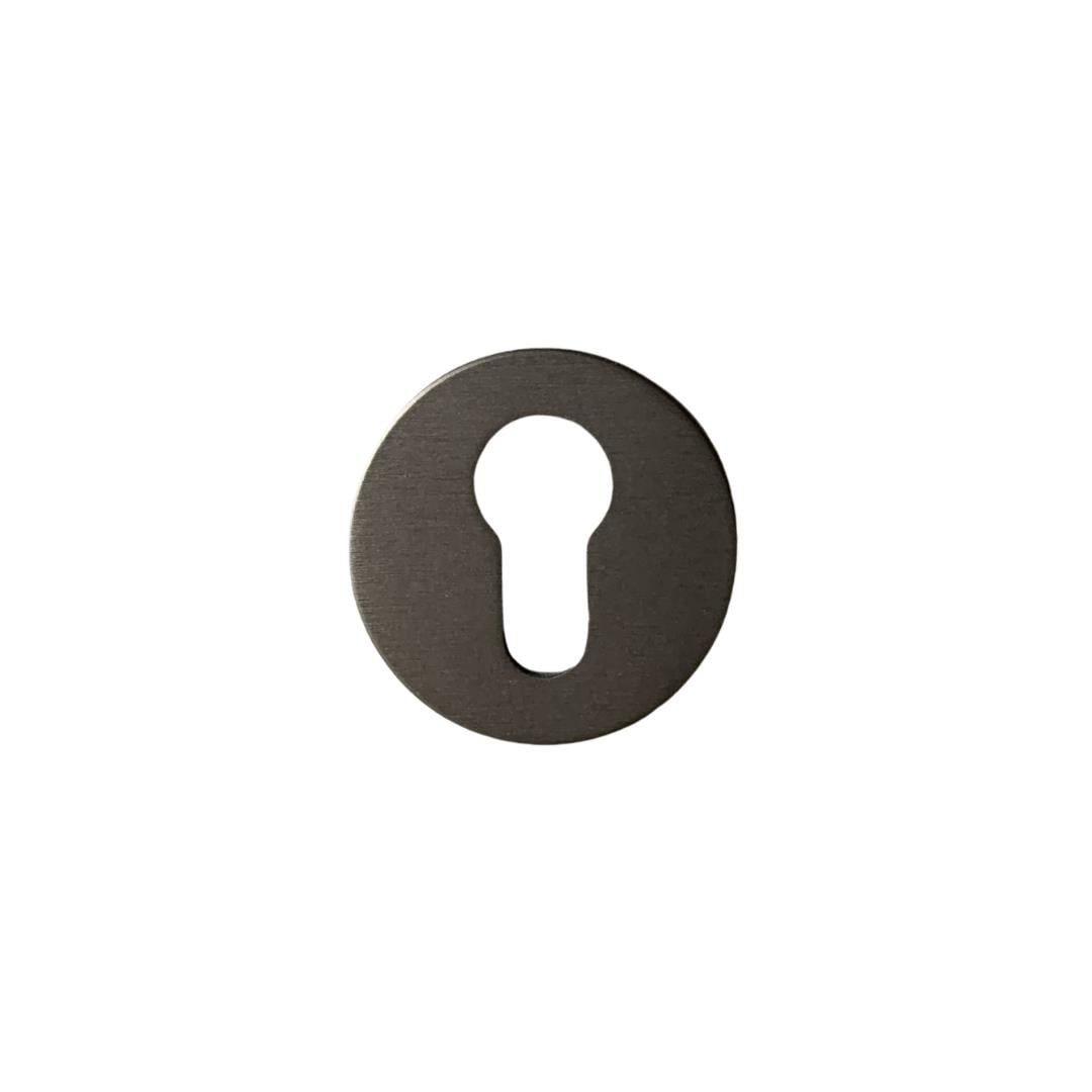 RO22 Kapı Kolu Rozeti Yale (Dış Kapı) Fırçalı Füme Renk 52x52x5 mm