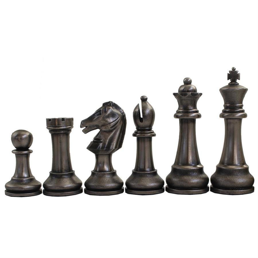 Satranç  Metal Çinko Klasik Elegant Ht Cm 11,5