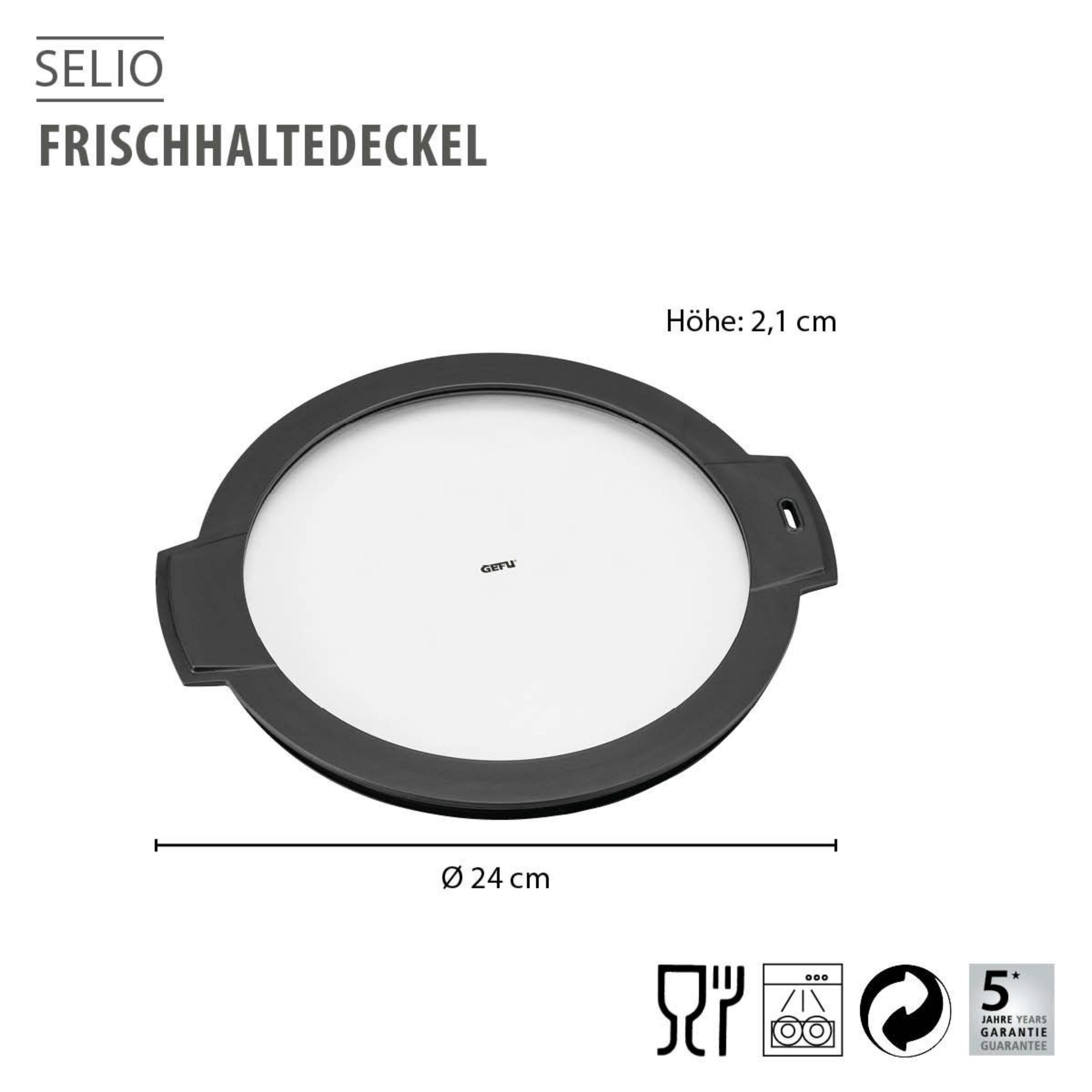 SELIO Tazelik Koruma Kapağı, Çap 24 cm (ROTARE ve PULLIT 28170, 28180, 89568, 89559 modellere uygundur.)