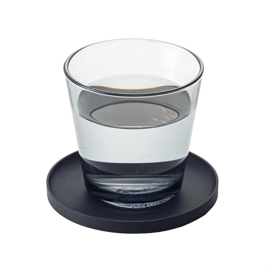 Silikon Bardak Altlığı Siyah Çap: 10 cm