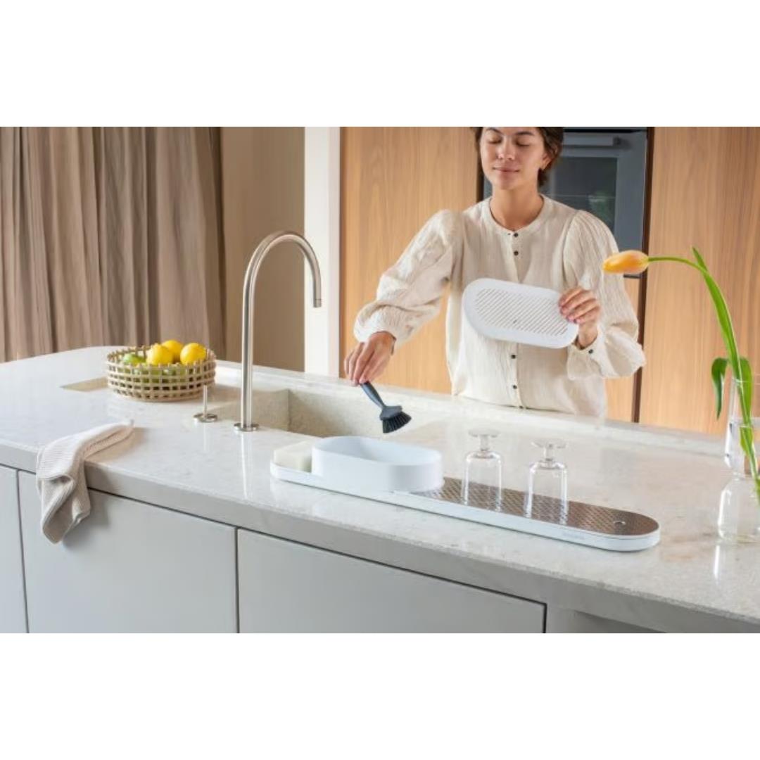 Sınkstyle Fresh Whıte Lavabo Tezgah Düzenleyici Ve Kurutma Tepsisi